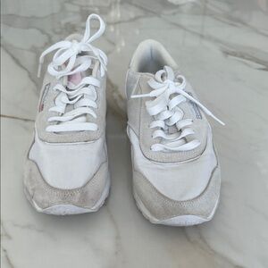 Reebok White and Light Gray Sneakers